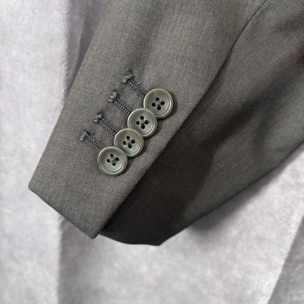 Banana Republic Grey Egyptian Wool Professional Classic Blazer Mens 40R